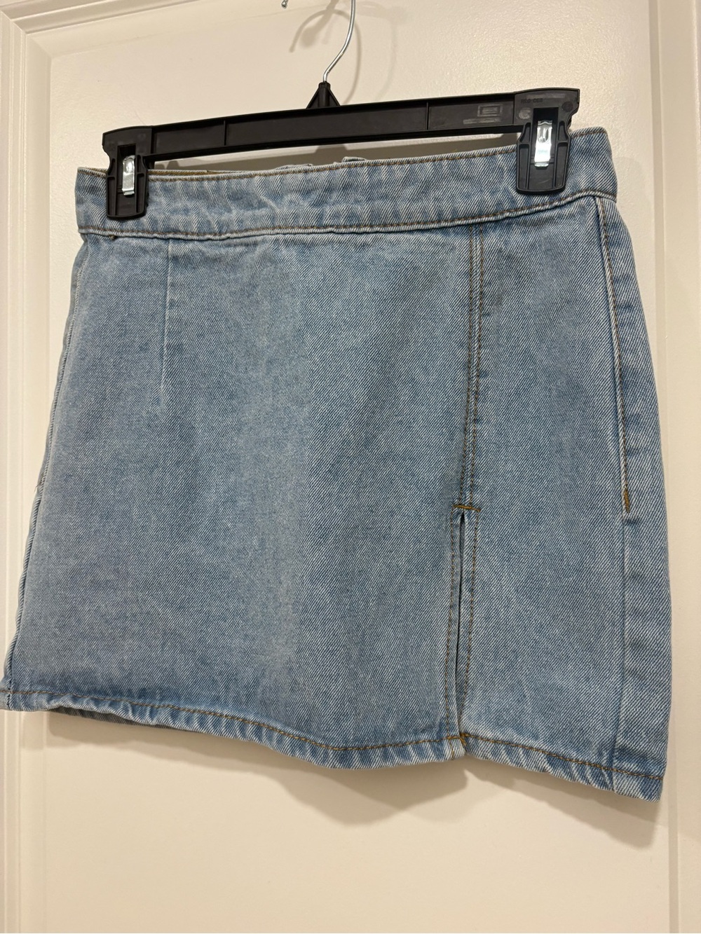 Lioness Light Wash Denim Mini Skirt Side Slit | XS | Princess Polly | y2k style